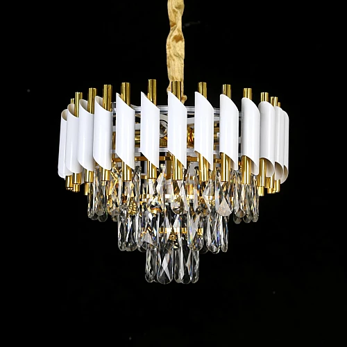 نجف ابيض مع ذهبي E14 40 سم