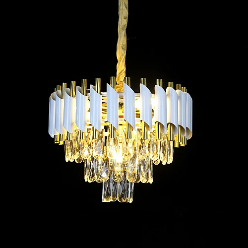 نجف ابيض مع ذهبي E14 40 سم