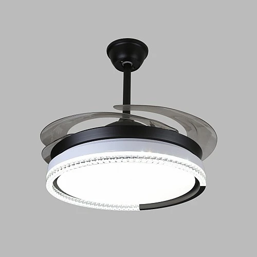  منتج مروحة السقف القابلة للطي اسود لون الانارة 3اضاءات 50 سم-HA/C5289FAN/500BK+3C
