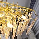  صورة منتج نجف مودرن 1200 ذهبي مع شفاف مع عسلي E14*16 لمبة موديل HA/C5316/160GD+CL+TE