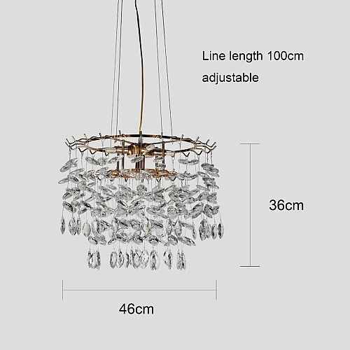 نجف مودرن ذهبي G9*6L قطر 46 سم