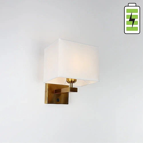  منتج ابليك جداري مودرن بلون زيتي مع لمبات E27 وبطارية ممتازة-WA/C5231/1GB+LAMP