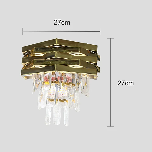 إضاءة شيمر جدارية كريستال مودرن ذهبي E14 مجوز