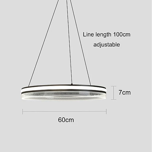 علاقي مودرن اسود لون الانارة 3اضاءات قطر 60 سم