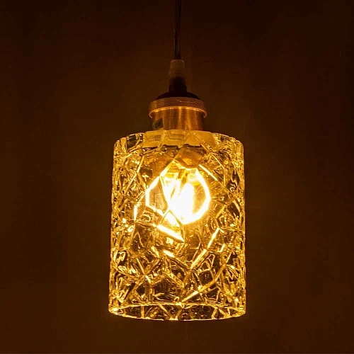 إضاءة معلقة مفرد شكل قزاز شفاف تصميم راقي وهادئ 2 متر