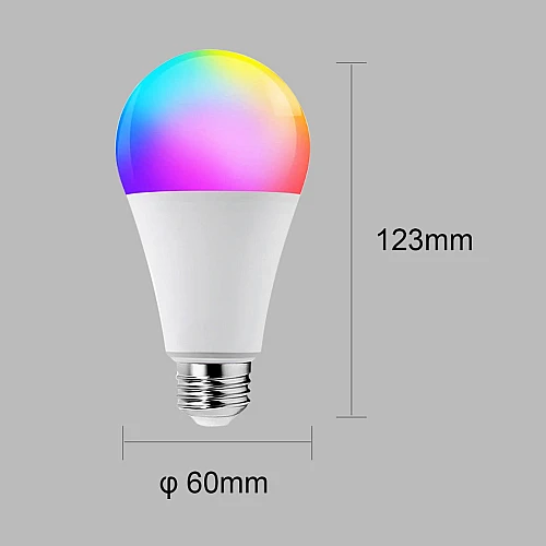 اللمبة الذكيه تحكم عن طريق الجوال عن بعد عبر التطبيق متعددة الألوان 9 واط E27 | LED Smart Bulb اللمبة الذكيه تحكم عن طريق الجوال عن بعد عبر التطبيق متعددة الألوان 9 واط E27 | LED Smart Bulb