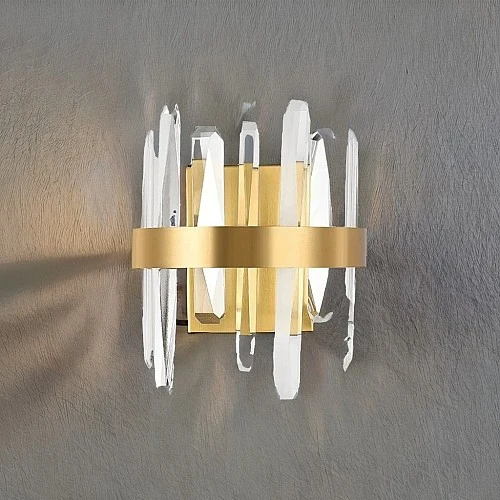 إضاءة روز حائط إنارة جدارية و مودرن شكل ذهبي بتصميم عصري فاخر قطر 28 سم