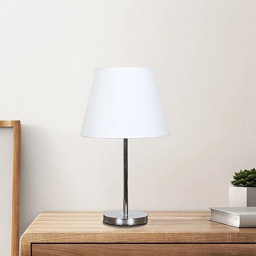  منتج ابجورة مصباح طاولة مصنوعة من معدن قوي وخامة ممتازة بتصميم ساحر وهادئ E27-T/B4834/CH