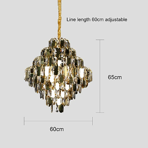 نجف علاقي كريستال ذهبي قطر 60 سم E14 نجف علاقي كريستال ذهبي قطر 60 سم E14