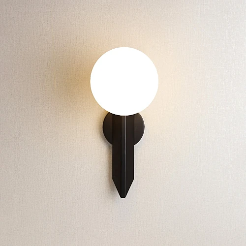 إضاءة ستار جليم جدارية مفرد مودرن اسود لمبة 1 E27