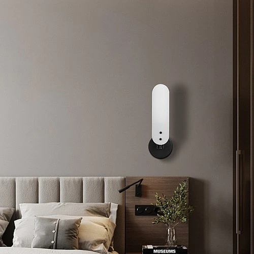 ابليك جداري مفرد مودرن اسود E14