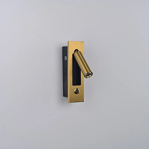 ابليك جداري مودرن دفن حديث غطاء ذهبي مع لون الانارة اصفر 3 واط