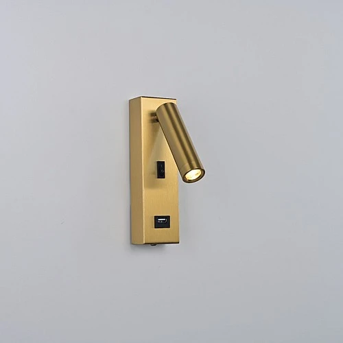 ابليك حائط جداري مودرن ذهبي لون الانارة اصفر 3 واط