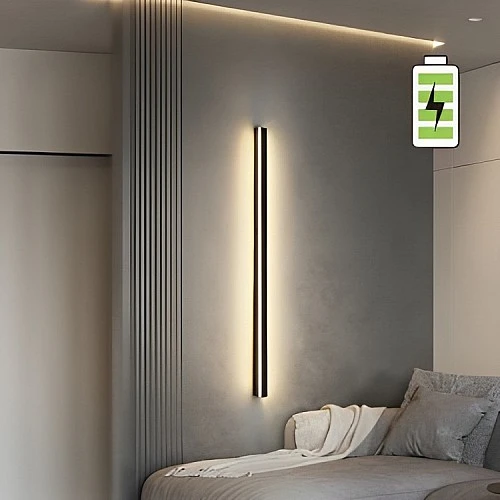  منتج ابليك جداري حديث بإطلاله هادئه ومريحه تعمل بالبطارية شكل اسود متعددة الألوان ( كريمي + اصفر + ابيض )-WA/C5294/BK+3CO