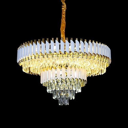 نجف مودرن مستطيل ابيض مع ذهبي E14 40 * 80 سم