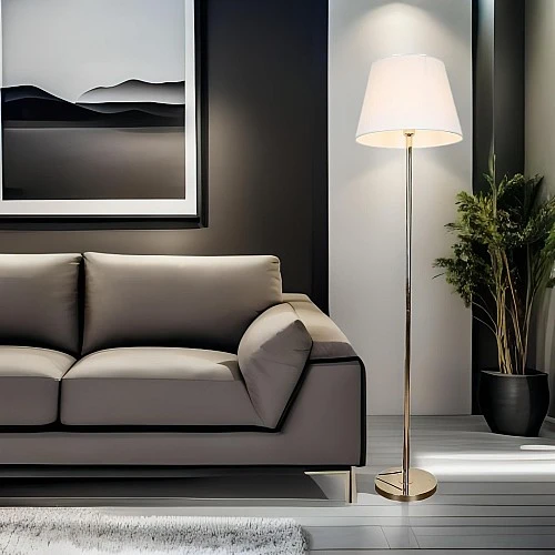  منتج ابجورة طويله مصباح أرضي لون ذهبي طراز مودرن أنيق-F/B4840/GD
