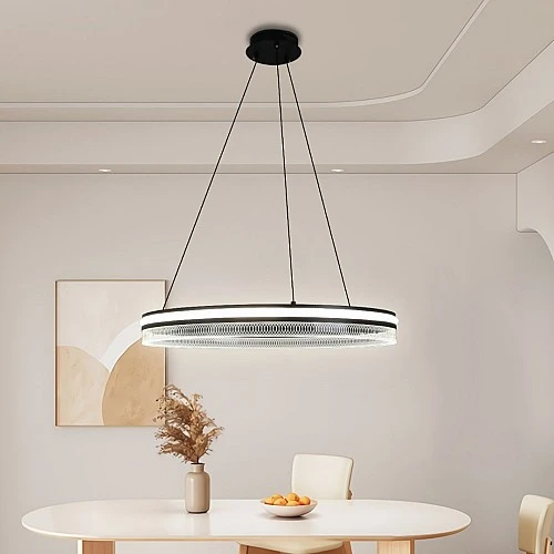 علاقي مودرن اسود لون الانارة 3اضاءات قطر 60 سم