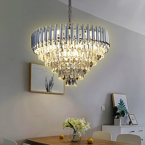 نجف مودرن فضي قطر 60 سم E14