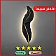 اضاءة جدارية وابليك جداري لون الشكل اسود لون الانارة اصفر تصميم ريشه شكل انيق وفخم طول 85 *العرض 20 سم .