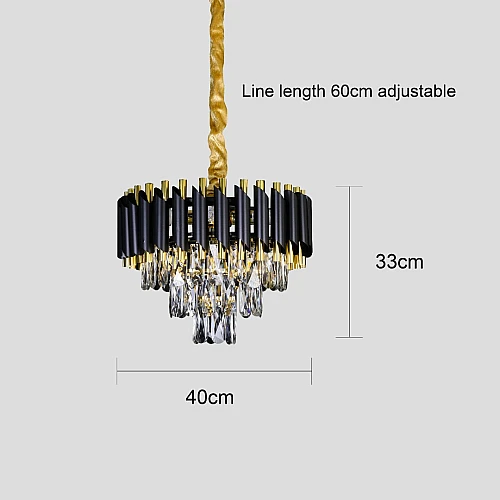 نجف اسود مع ذهبي E14 قطر 400 ملم