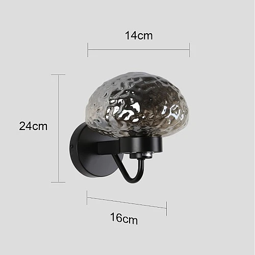 ابليك جداري مودرن اسود E27 مفرد