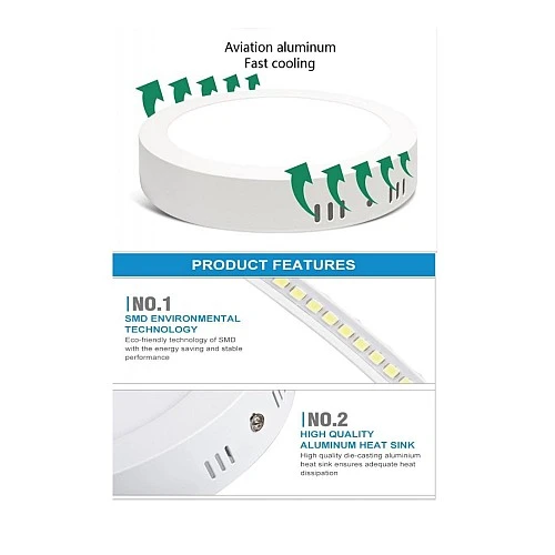 لطش ظاهر لون الانارة أبيض حساس حركة 24 واط 20 سم
