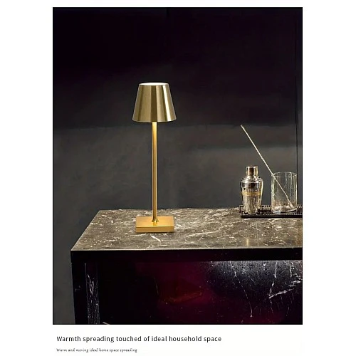  منتج اباجورة بطارية بدون أسلاك زيتي لون الانارة 3اضاءات تعمل باللمس-BA/T2436/CR+3CO