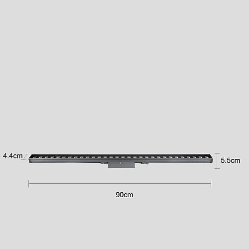كشاف مسطرة عدسات لون الانارة اصفر متحرك 90 سم 30 واط