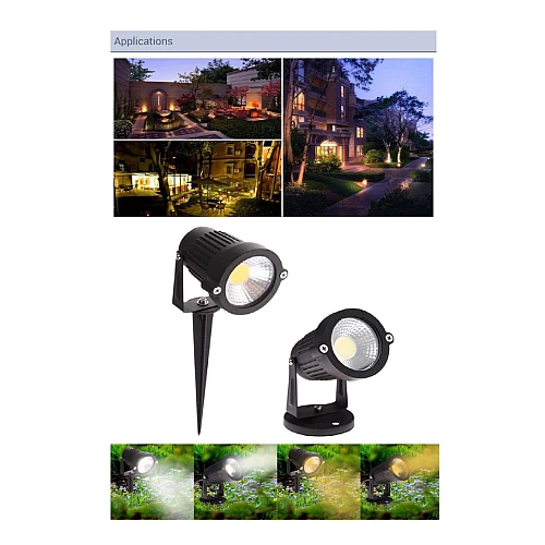 كشاف حديقة غرس متحرك لون الاضاءة اصفر 15 واط