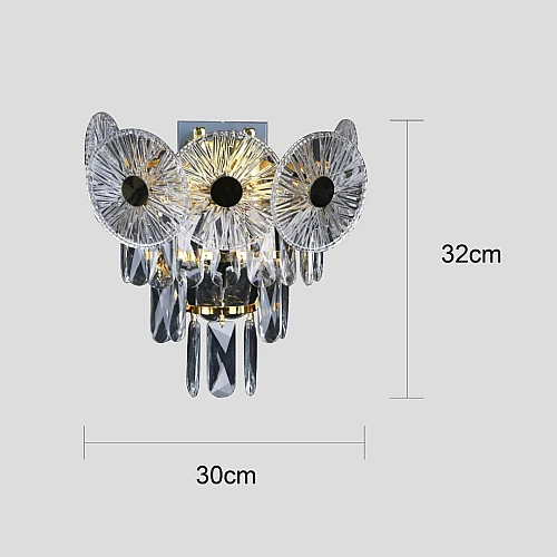 إضاءة مودرن حائط تصميم كريستالي ذهبي حديث مودرن مجوز