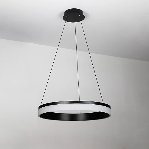 علاقي مودرن حلقة اسود لون الانارة 3اضاءات 60 سم