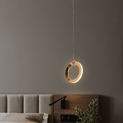 علاقي مودرن دائرة ذهبي لون الانارة 3اضاءات 7 واط مفرد