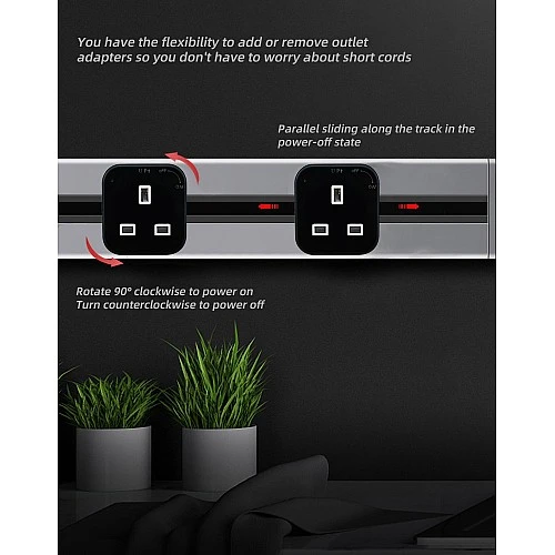 مجرى لطش ظاهر متعدد الافياش القابلة للإضافة والإزالة لون فضي طول 80 سم توفل