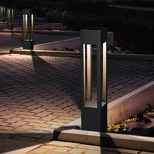 فانوس حديقة اسود مقاس 60 سم قاعدة GU10