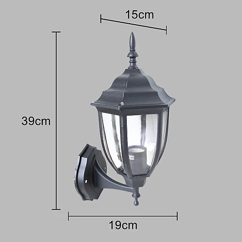  منتج فانوس جدار اسود-6150S/W/BK