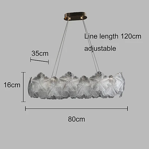 نجف مودرن غطاء لون ذهبي E14*10L مقاس 80*35 سم