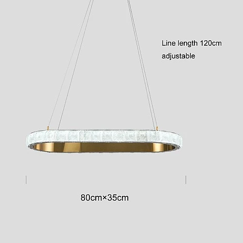 ثريا أوبتيما شلندر مستطيل مودرن زيتي مع لون الانارة 3اضاءات متغيرة قطر 80*35 سم