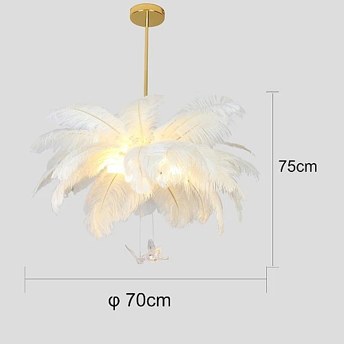 ثريا ريش فاخرة بتصميم عصري لغرفة المعيشة وغرفة النوم E14*6L قطر 700 ملم