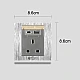 فيش ثلاثي مع منفذ يو اس بي USB مع تايب سي TYPE-C لون فضي توفل فيش ثلاثي مع منفذ يو اس بي USB مع تايب سي TYPE-C لون فضي توفل