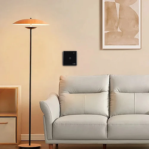 مفتاح مفرد غطاء اسود ذكي تحكم عن بعد Wifi سهل الاستخدام يعمل باللمس تحكم بالجوال متوافق مع اليكسا وجوجل هوم توفل