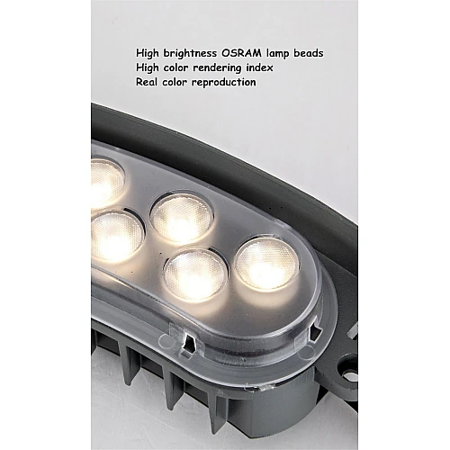 كشاف حديقة غرس رمادي لون الانارة اصفر 12 واط