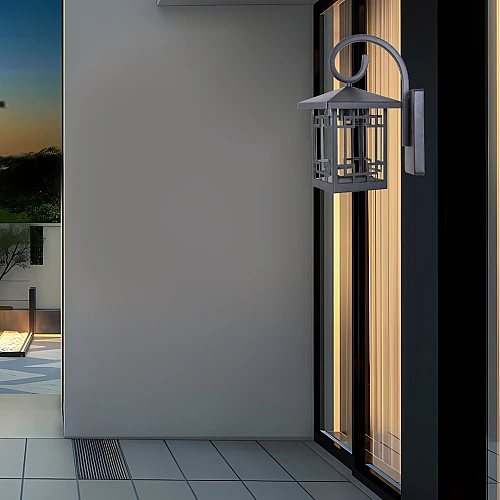 كشاف بوابة جداري غطاء لون اسود