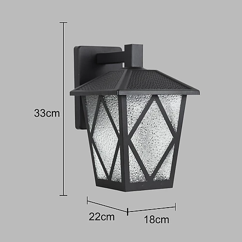 كشاف بوابة جداري غطاء لون اسود