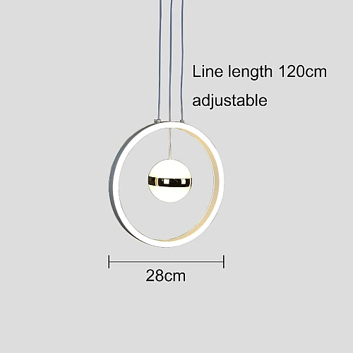 نجف مودرن ابيض لون الانارة 3اضاءات 48 واط
