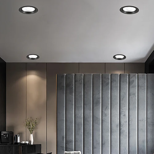 كشاف سبوت لايت اسود لون الانارة شمسي كريمي 10 سم 10 واط