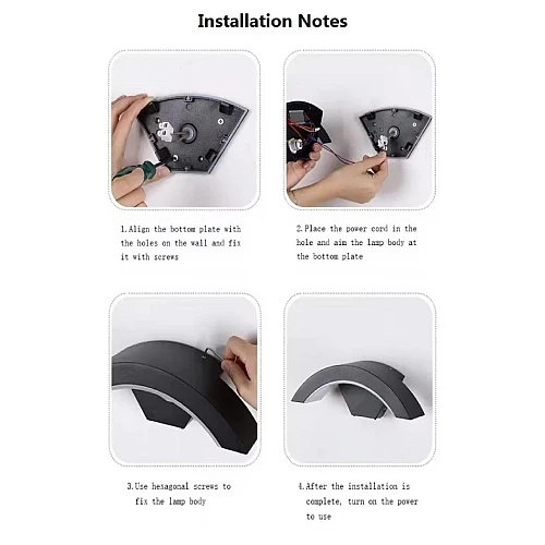  منتج كشاف خارجي اسود لون الانارة اصفر 24 واط-9629/24W/BK+WW