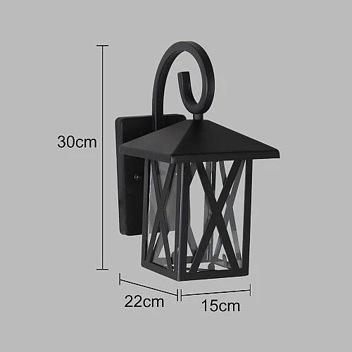 كشاف بوابة جداري غطاء لون اسود