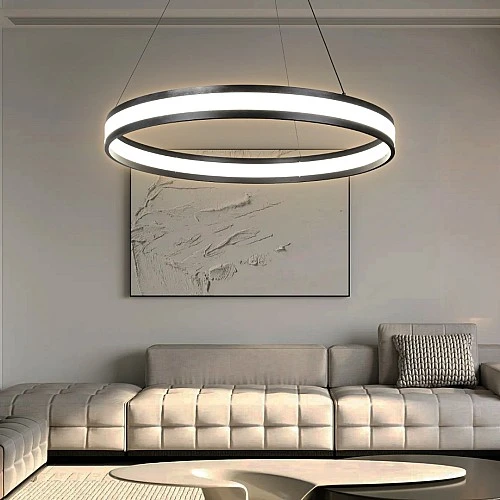 نجف مودرن اسود لون الانارة 3اضاءات 65 واط قطر 80 سم