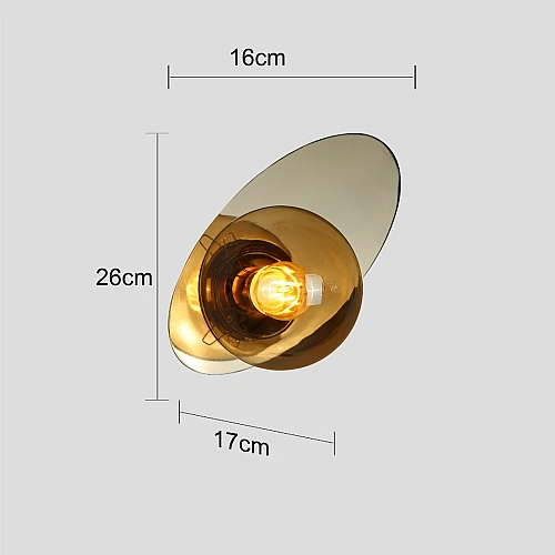 ابليك حائط جداري مودرن مفرد ذهبي E27*1L