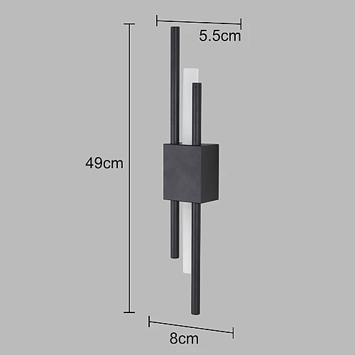 ابليك مودرن اسود لون الانارة 3اضاءات 3 واط